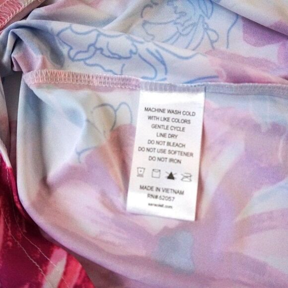 SanSoleil SolCool Print Polo Sunshirt Garden Party Long Sleeve Zip Front Sz M - Picture 11 of 11